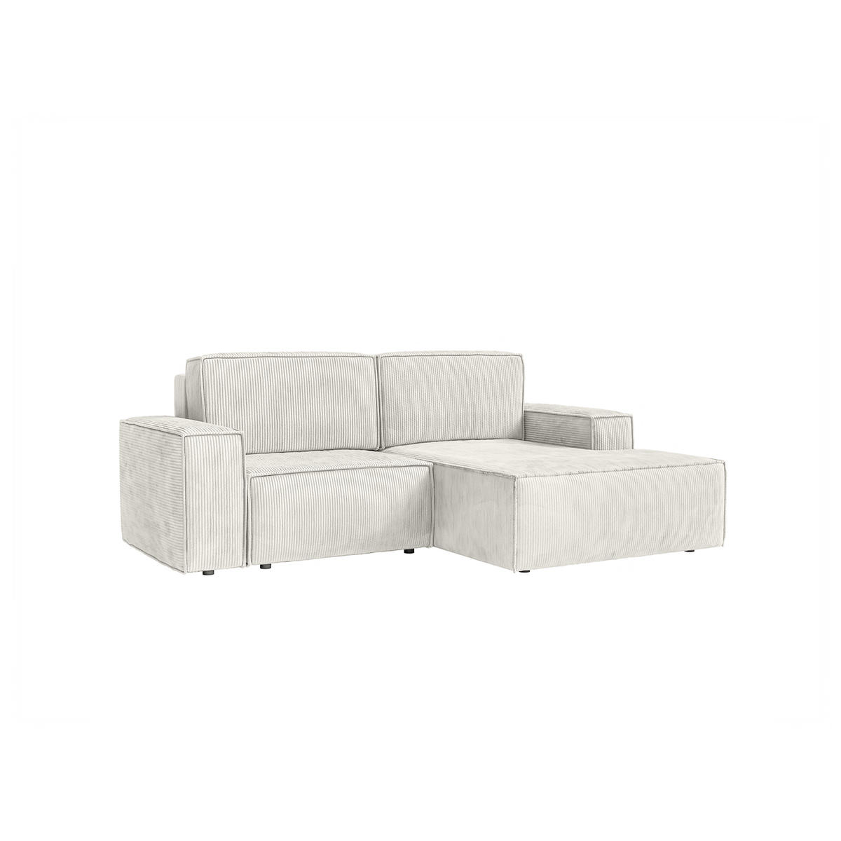 ECKSOFA KOKKO MINI mit Schlaffunktion, Weiß - Weiß, Textil (240/167cm) - Fedve