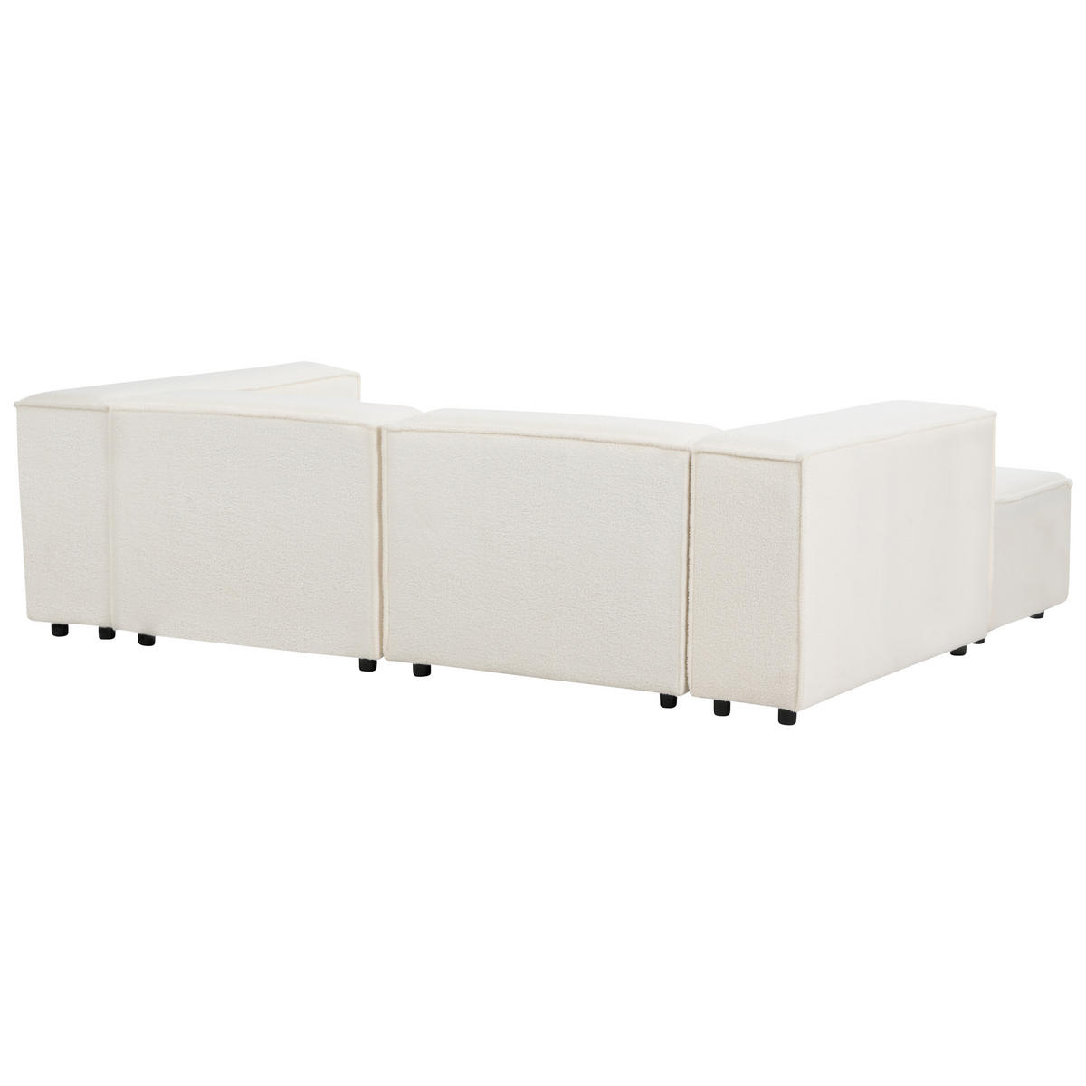 2-SITZER-SOFA Bouclé weiß Aprica - Schwarz/Weiß, Textil (240/68/119cm) - Beliani