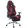 GAMINGSTUHL Limitless-2, Stoff mit Fußablage Schwarz/Rot - Rot, Textil/Metall (70/135/58cm) - TPFLiving