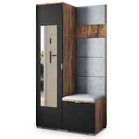 GARDEROBENSCHRANK VIRA 95/181/51 cm Modern Eichefarben - Eichefarben/Hellgrau, Holzwerkstoff (95/181/51cm) - MASSENO