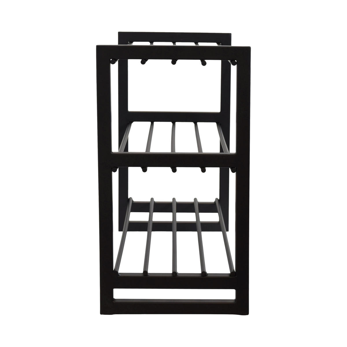SCHUHSCHRANK Hall Schwarz - Schwarz, Metall (70/50/28cm) - LOFT42