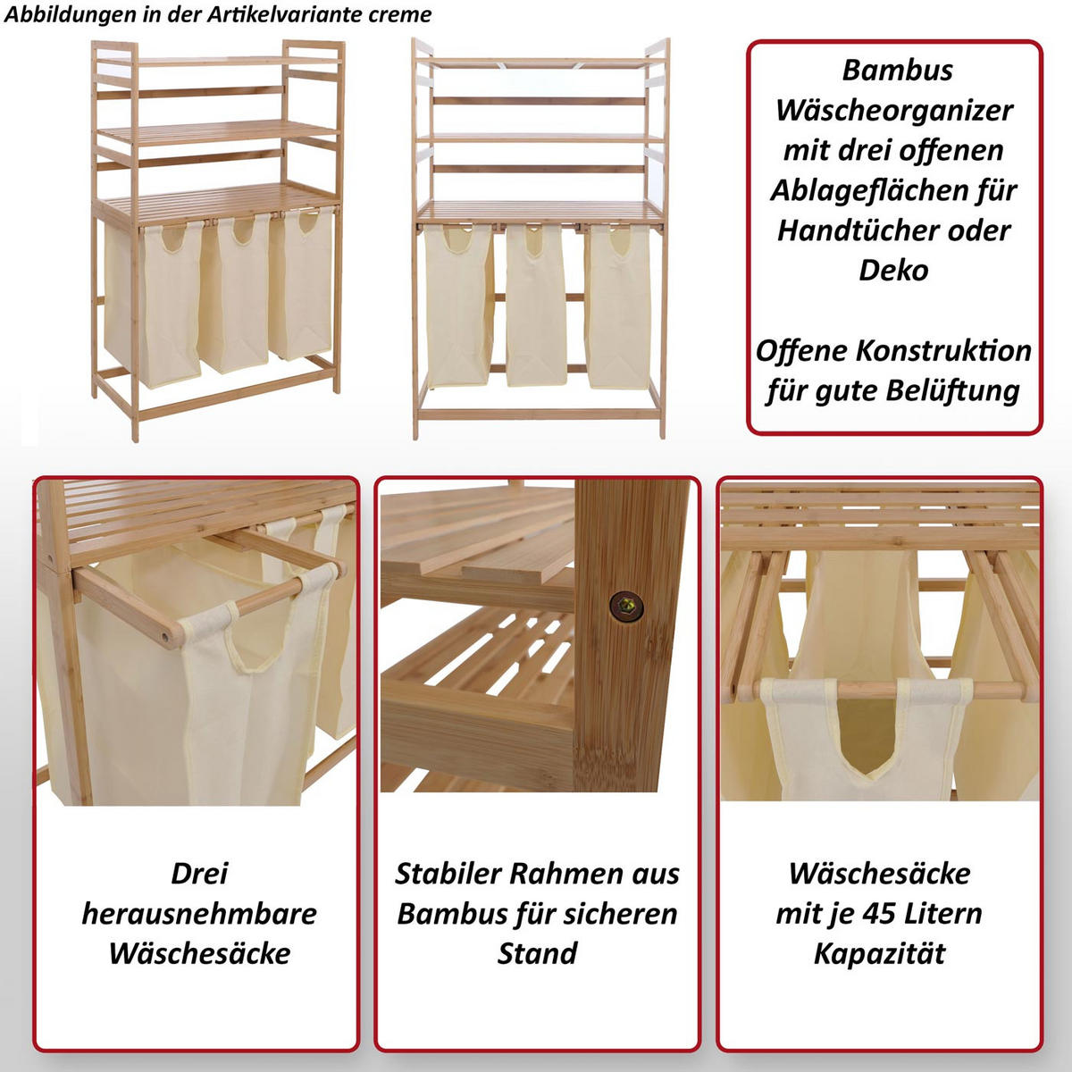 KOŠ NA PRÁDLO Hnedý, krémovo biely - hnedá/krémová, drevo (80/125/40cm) - MCW