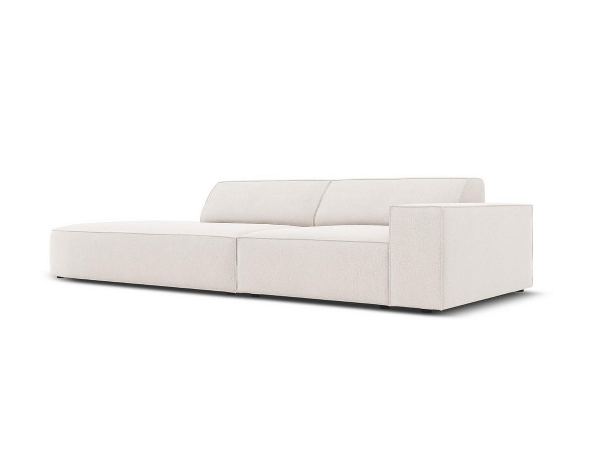LINKES-SOFA Jodie aus strukturiertem Stoff leichtes beige 3 Sitzplätze - Beige, Textil (102/70/262cm) - Micadoni
