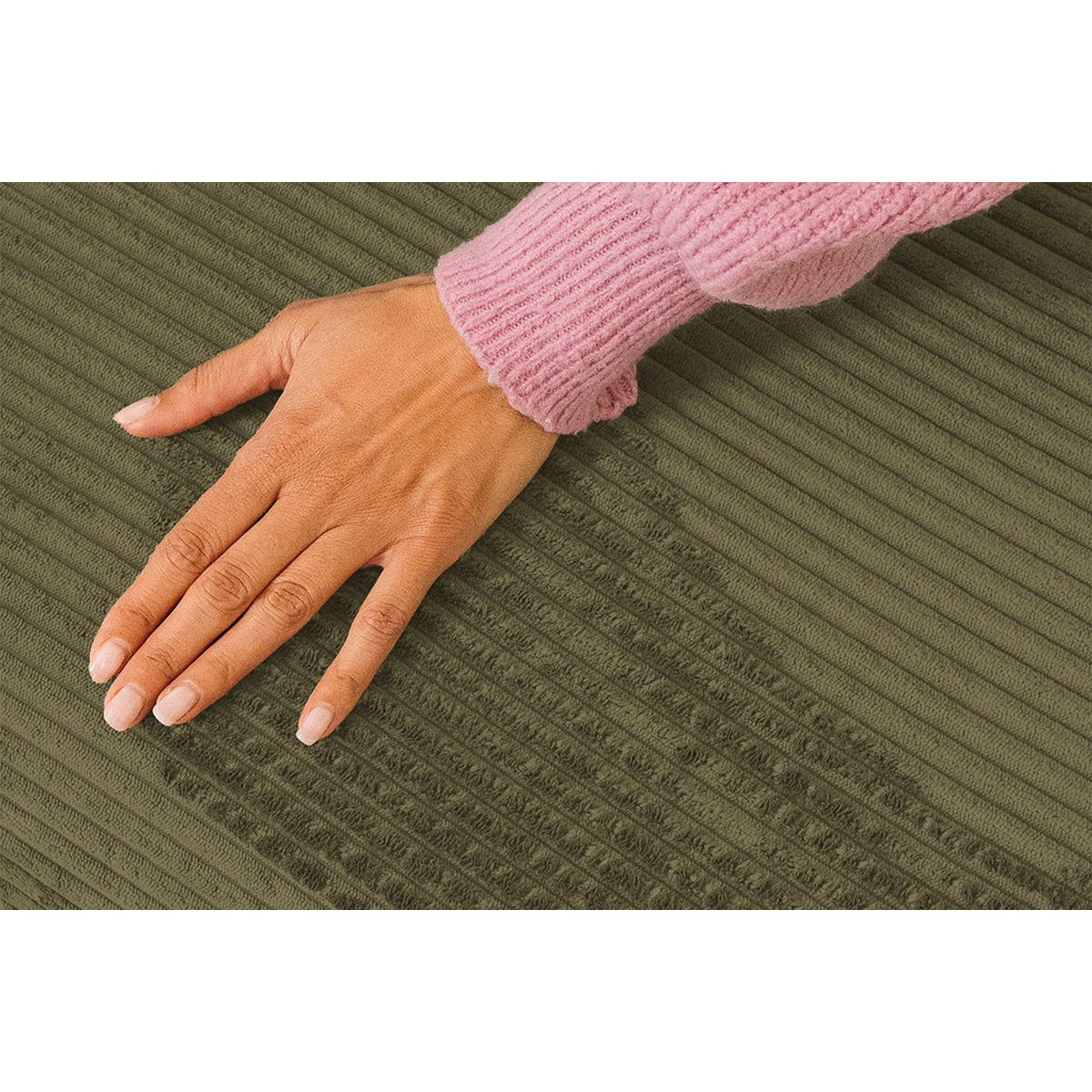 2-3-SITZER-SCHLAFSOFA aus grünem Cord - Grün, Textil (95/70.5/190cm) - Kimo