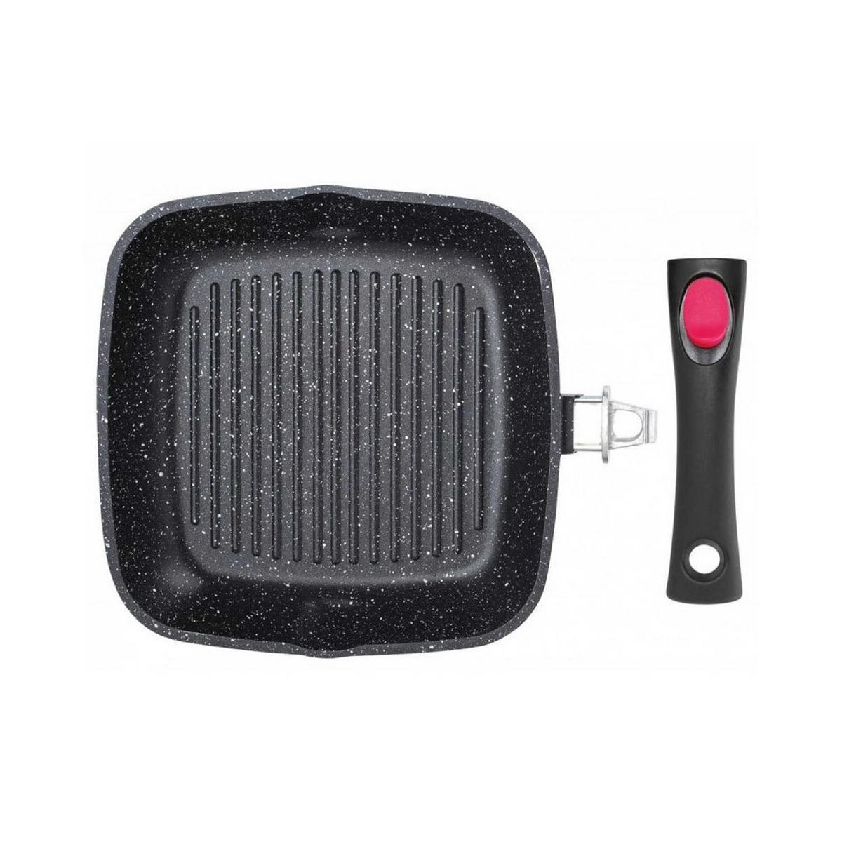 GRILLPFANNE Schwarz 24/24/4.5 cm KH1510 - Schwarz, Glas (24cm) - Kinghoff 