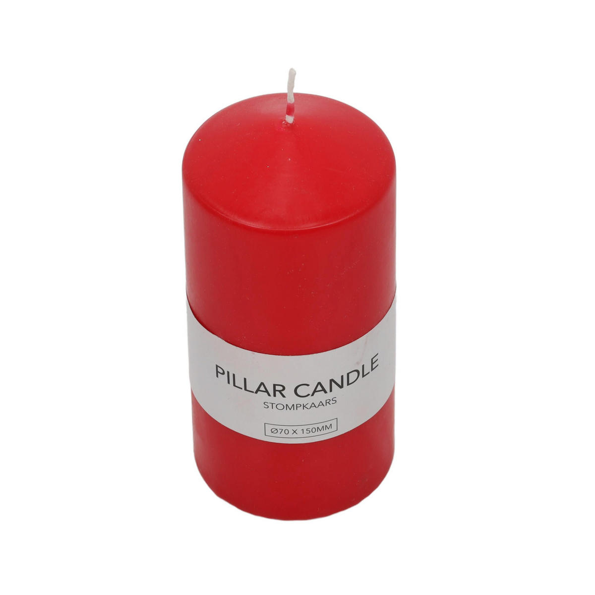 KERZE aus Paraffin 7/7/15 cm - Rot, Paraffin (7/15/7cm) - Home Styling Collection