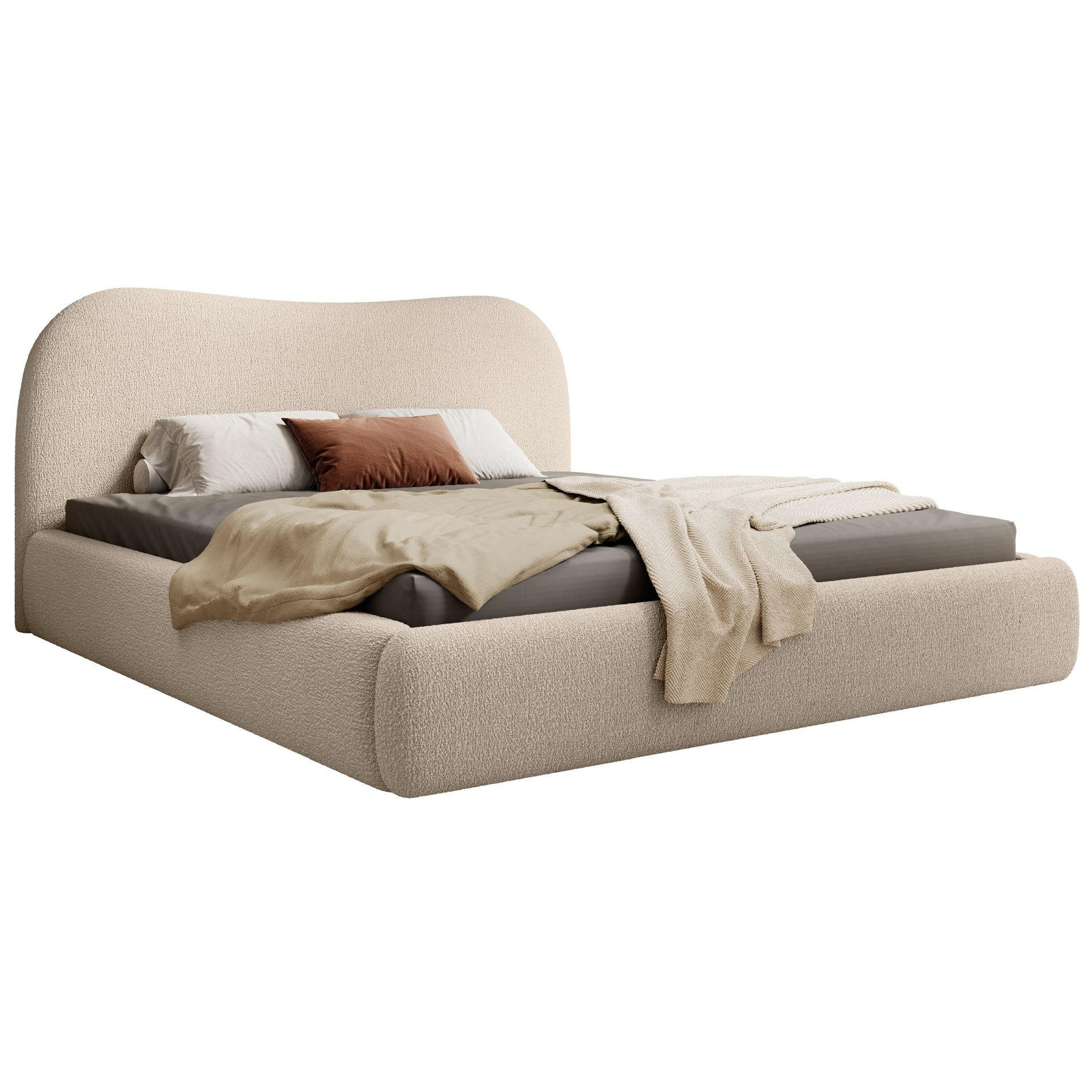POLSTERBETT SIMSALO Beige 160x200 cm - Beige/Schwarz, Kunststoff/Textil (160/200cm) - Selsey