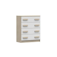 KINDERKOMMODE INGE 02 80/90/40 cm Weiß+Sonoma/Sonoma - Weiß/Sonoma Eiche, Holzwerkstoff (80/90/40cm) - Deine Möbel 24