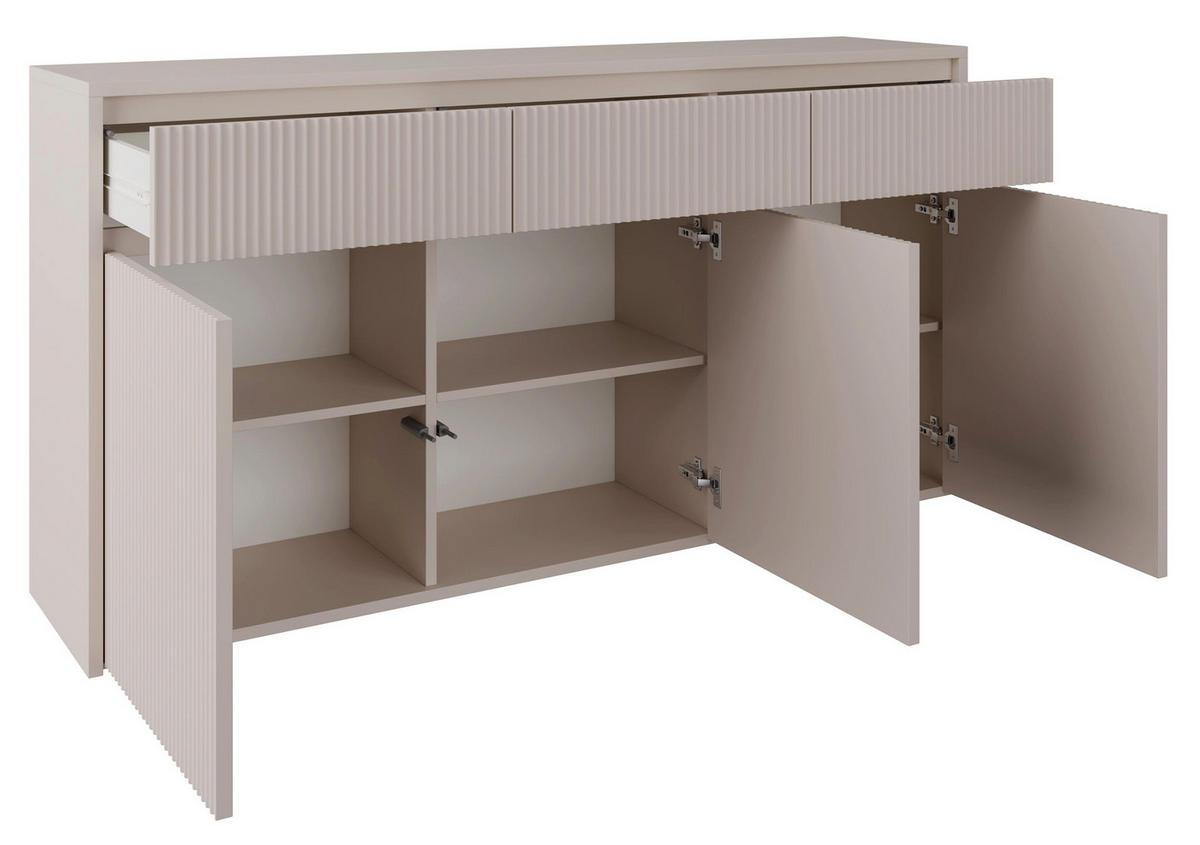 SIDEBOARD Vemmi Kaschmir 155 cm - Taupe, Holzwerkstoff (155/80/36cm) - Selsey