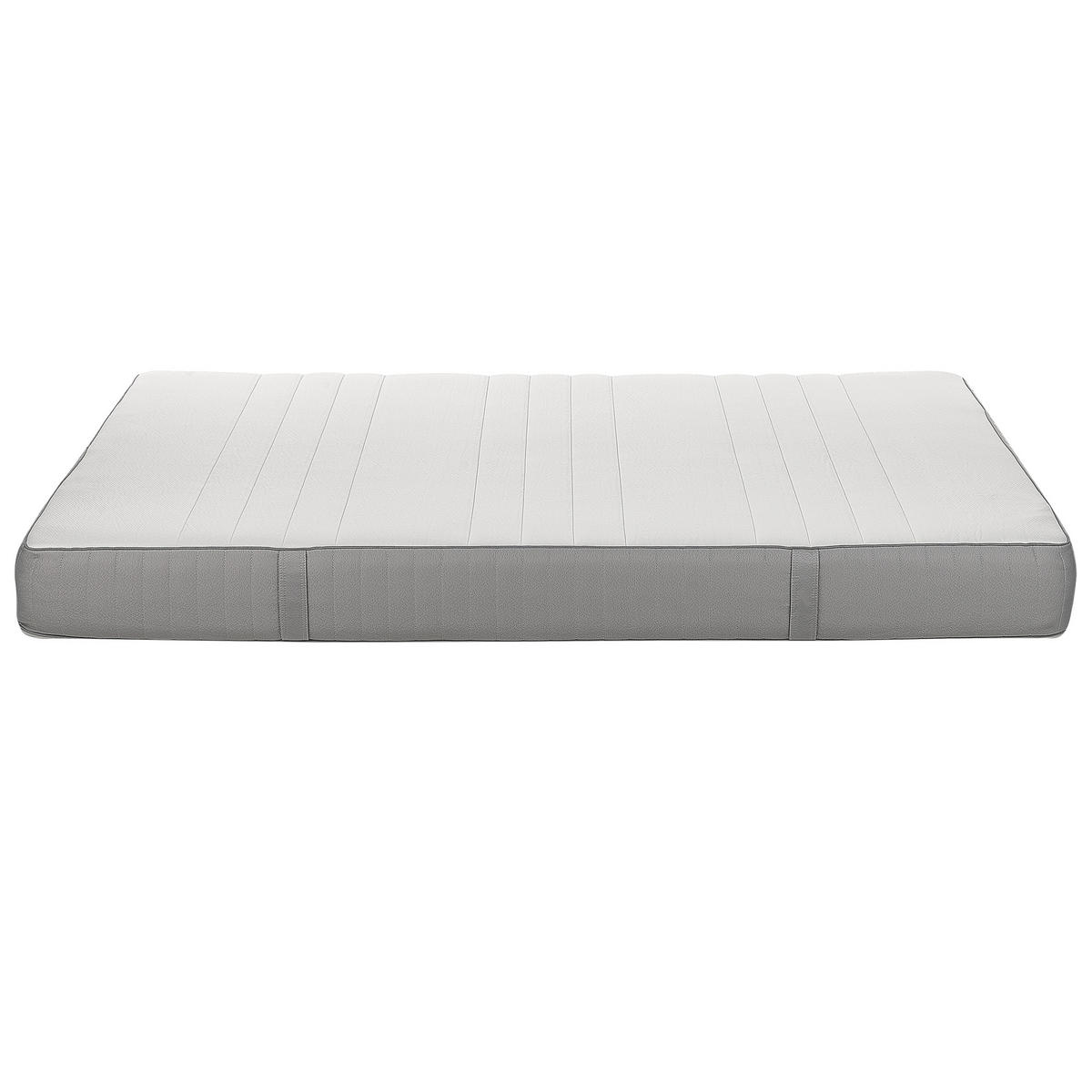 GEL-MEMORY-SCHAUMMATRATZE H2/3 Mittel 160/200 cm Happiness - Weiß, Textil (160/200cm) - Beliani