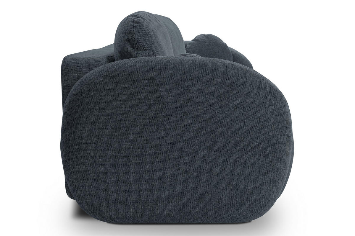 BETTSOFA AMICO Blau Geflochtener Stoff mit Schlaffunktion - Blau, Holz (238/86.5/101cm) - MASSENO