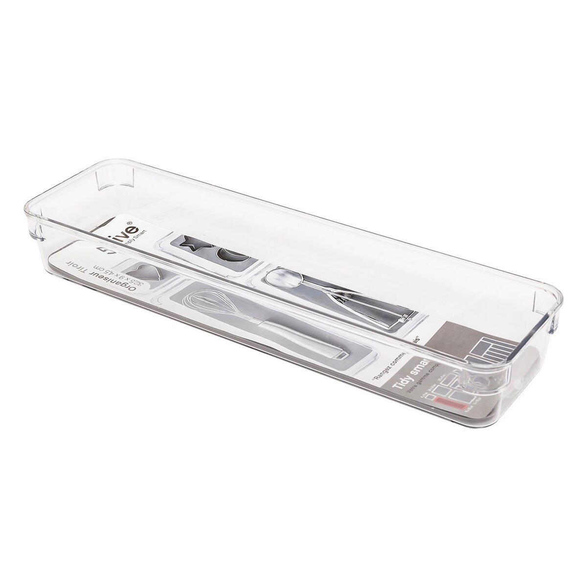 SCHUBLADEN-EINLAGE Tidy Smart, PET-Kunststoff, TPE, Transparent, 32.5 x 9 - Transparent, Kunststoff (9/4.3/32.5cm) - 5five Simply Smart