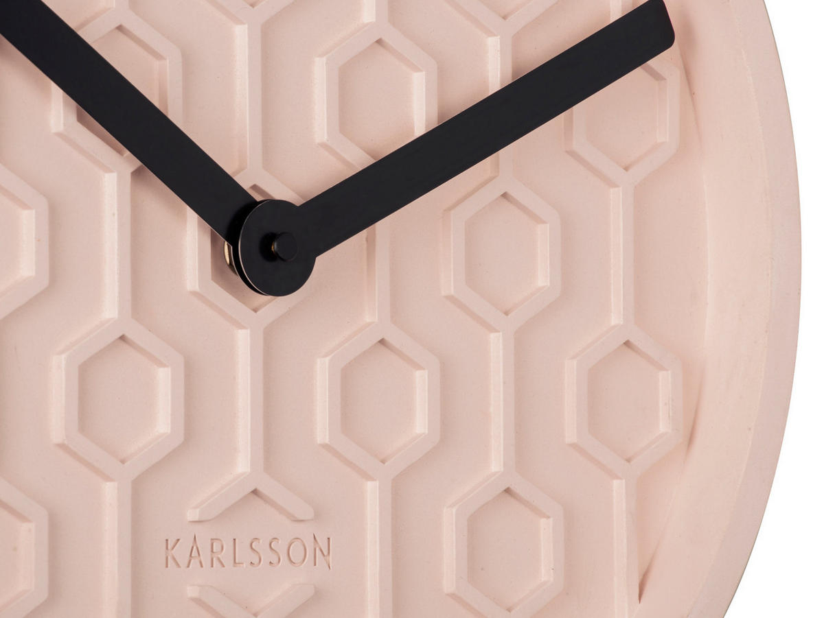 WANDUHR Honeycomb Ø31 cm - Pink, Stein (31/31/5cm) - Karlsson