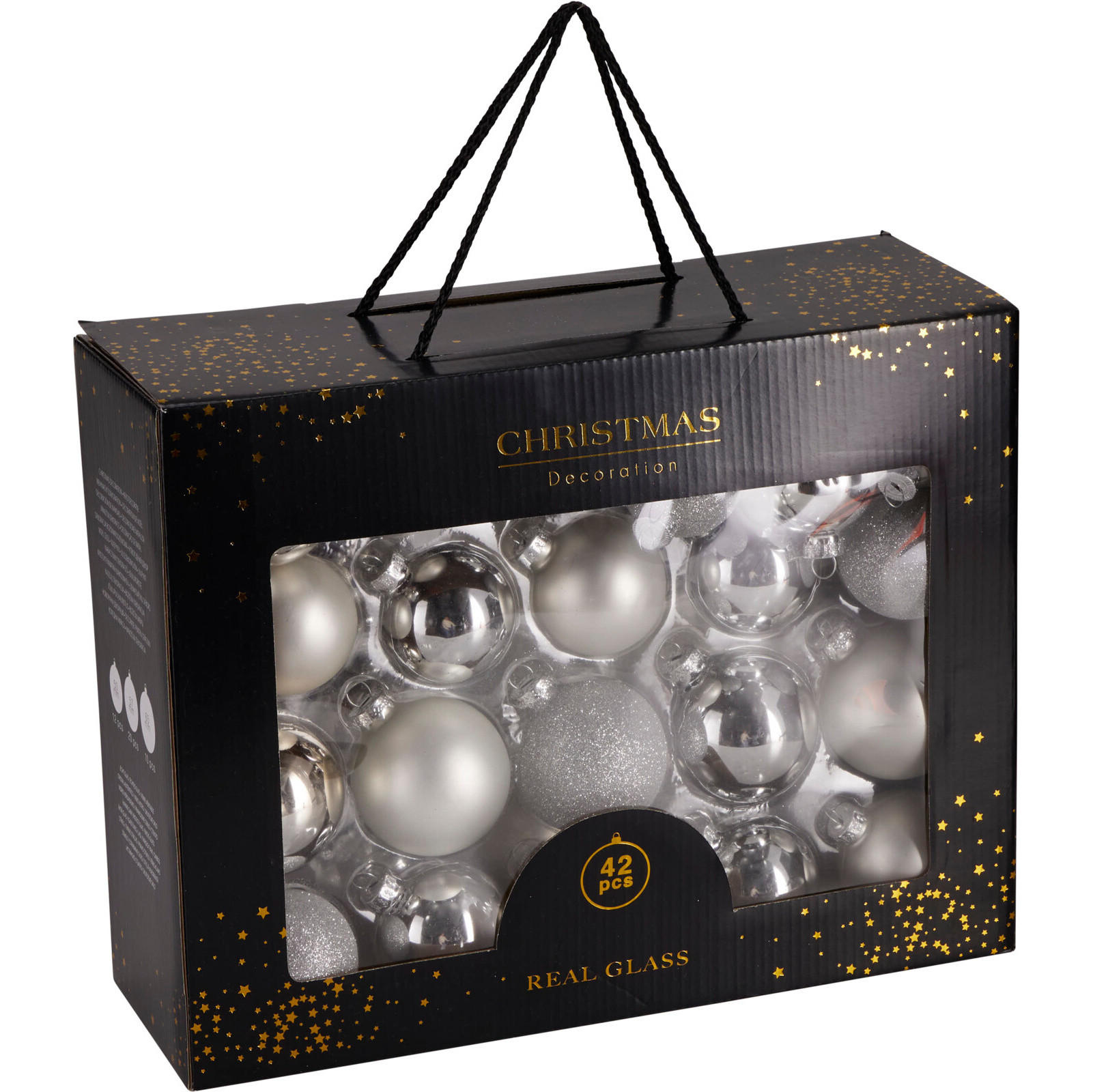Home Styling Collection Christbaumkugel Silber 13x28x36 cm