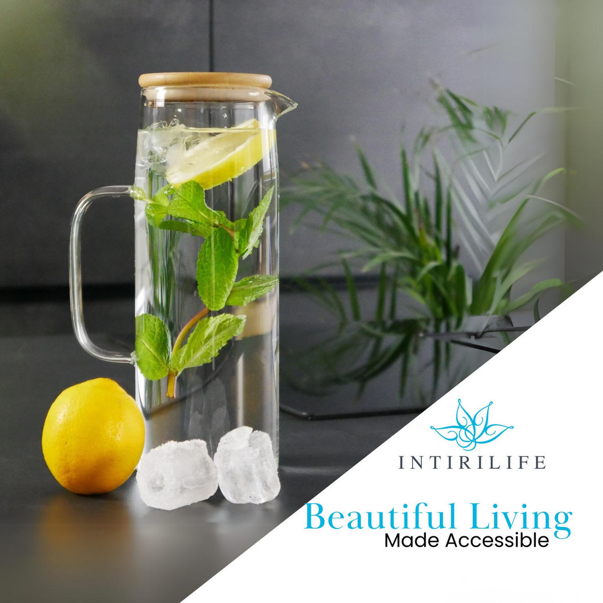 KARAFFE - Transparent, Glas (1.1L) - Intirilife