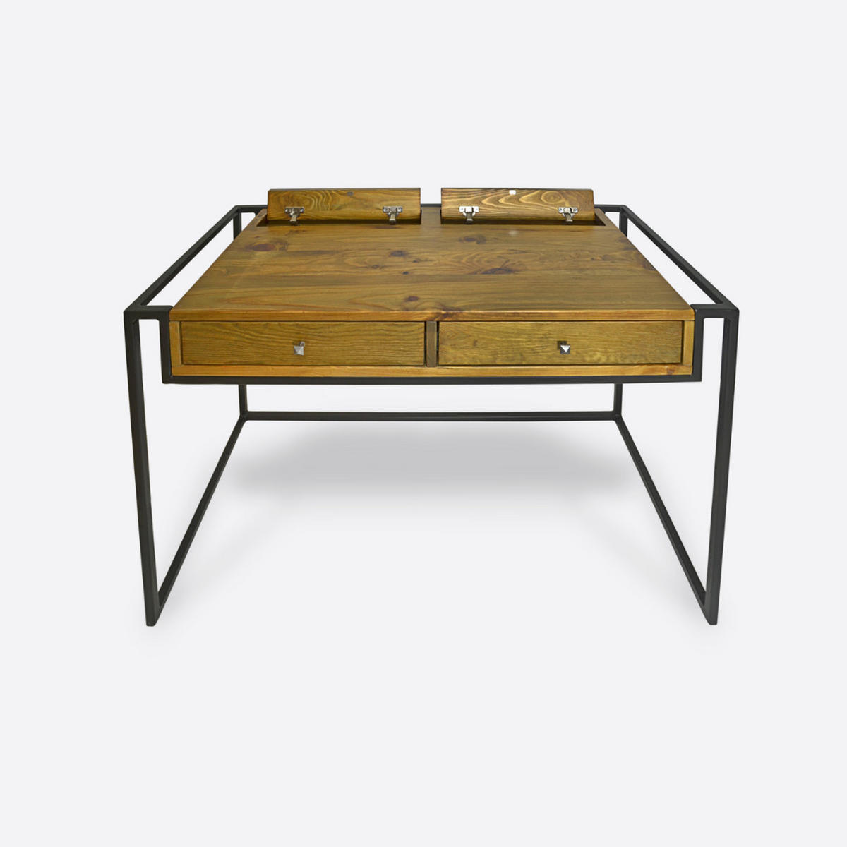 SCHREIBTISCH aus Massivholz mit Schubladen für das Büro - Eichefarben, Holz (50/120/78cm) - Rawood Furniture