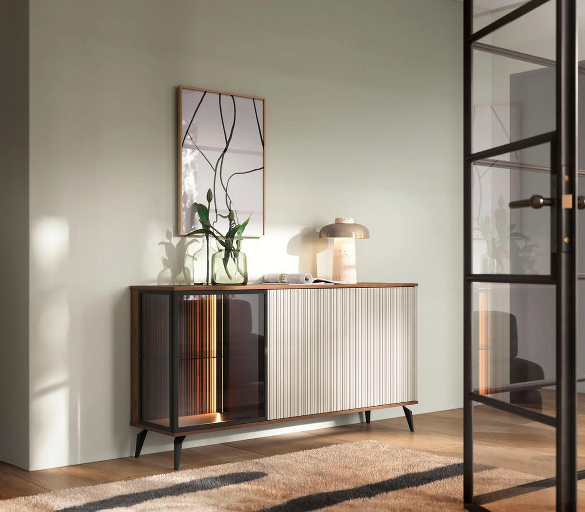 SIDEBOARD – 154 cm – Vici – Kaschmir - Kaschmir, Holzwerkstoff (154/80/39cm) - hi-markt