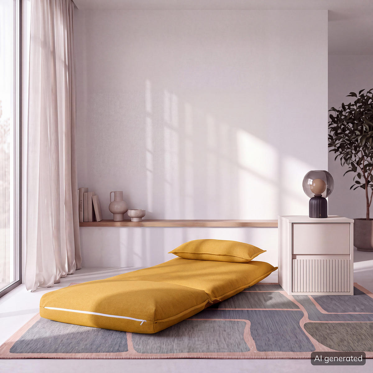 SCHLAFSESSEL - Gelb, Textil (78/56/74cm) - home24