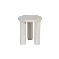 BEISTELLTISCH - 40 cm x 40 cm - metall - cremefarben Ravoka - Creme, Metall (40/40/45cm) - Vente-Unique