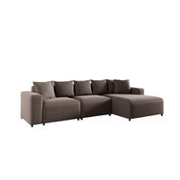 ECKSOFA Megan In Salvador - Braun, Holzwerkstoff/Textil (331/165cm) - Fun Möbel