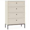 KOMMODE TILA, Cremefarbig - Creme, Holzwerkstoff (75.9/115.5/40cm) - KONSIMO®