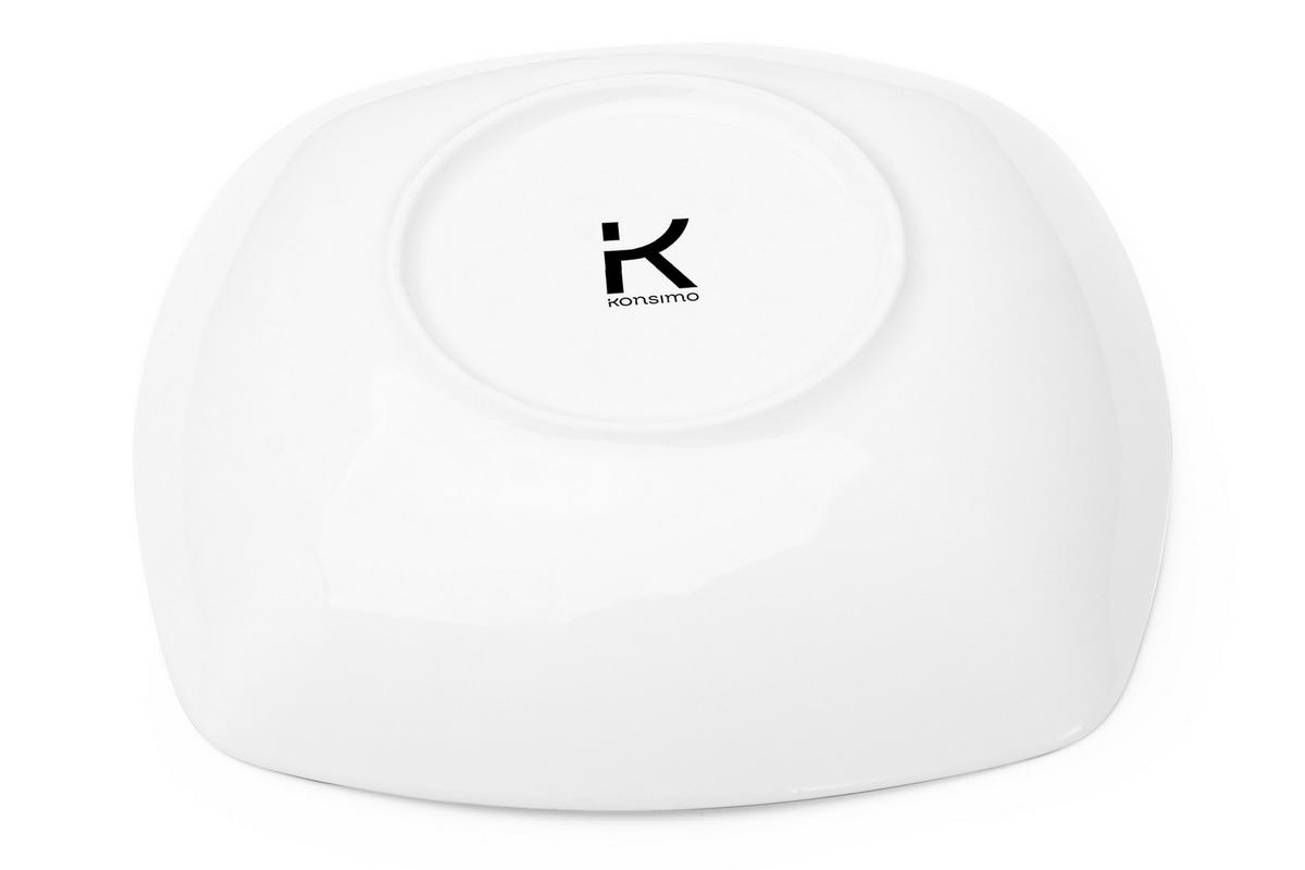 SUPPENTELLER CARLINA 6-tlg - Weiß, Keramik (20cm) - KONSIMO®