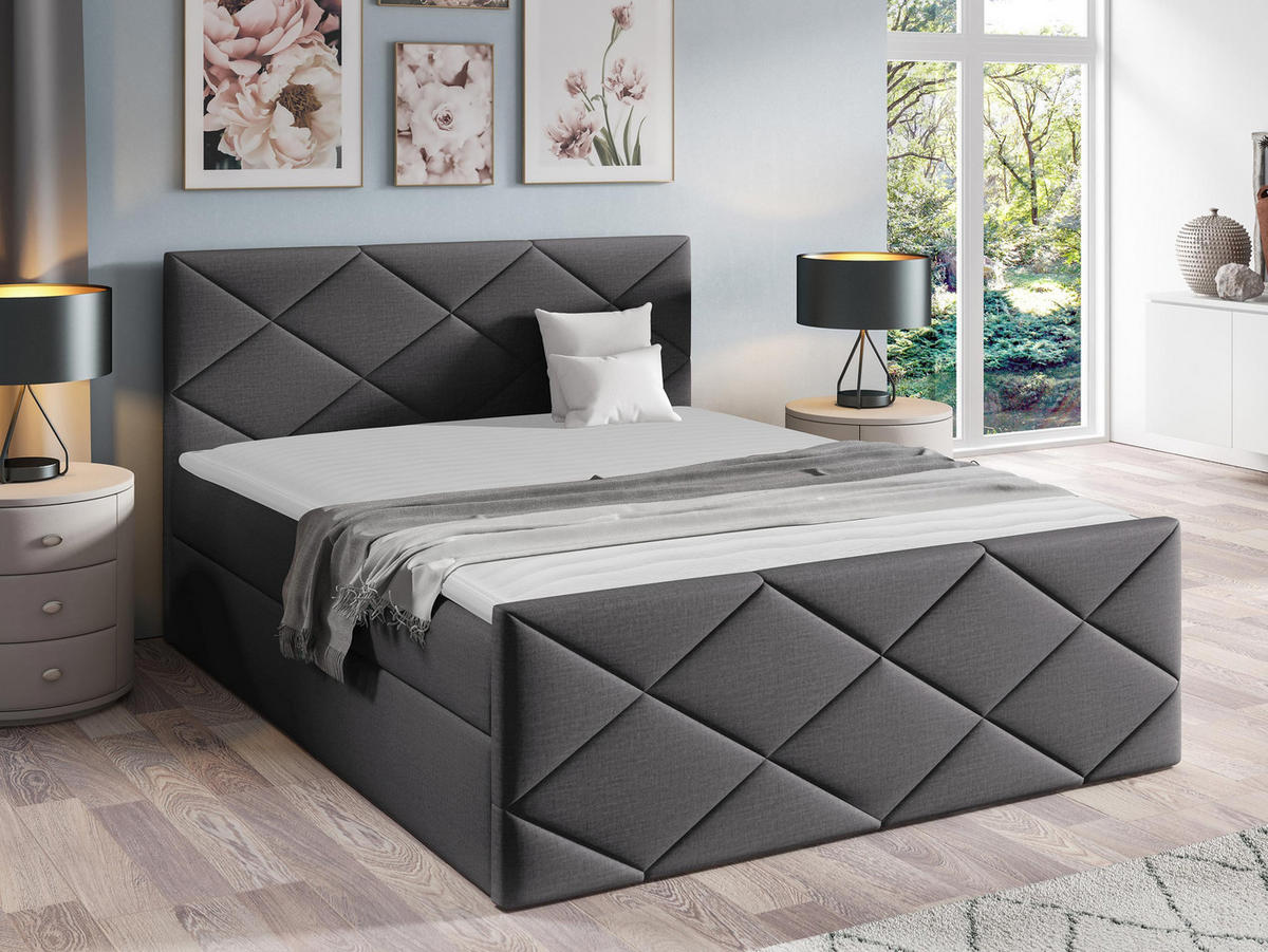 BOXBETT Herkules - Alufarben, Holz (120/200cm) - MIRJAN24