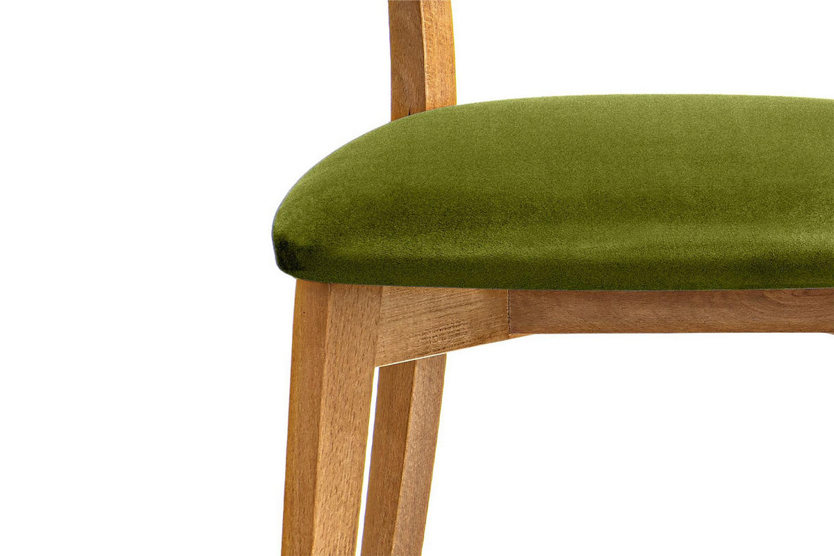ESSZIMMERSTÜHLE LYCO (2er-Set), oliv / Eiche hell - Eichefarben/Olivgrün, Holz/Buchenholz (47/81/45cm) - KONSIMO®