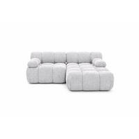 ECKSOFA L-form Mini Modular, Bouclé-Stoff Abriamo, Hellgrau, Rechts, Selia - Hellgrau, Holz (190/160cm) - Kaiser Möbel
