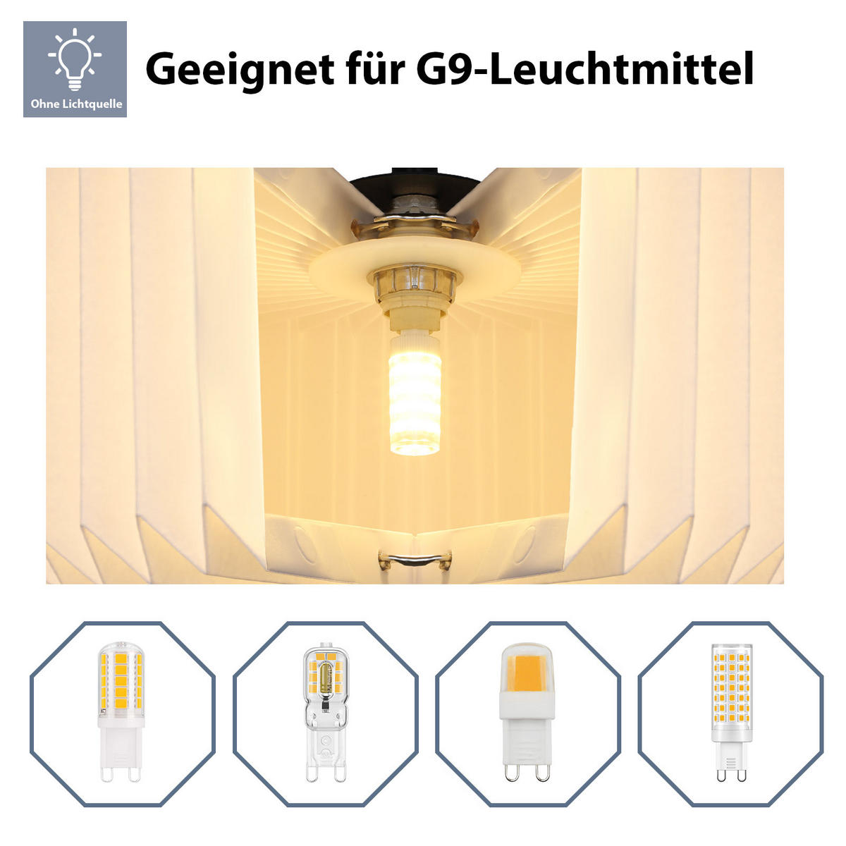 HÄNGELEUCHTE Schein 14.5/152/50 cm - Weiß, Papier (50/14.5/152cm) - ZMH