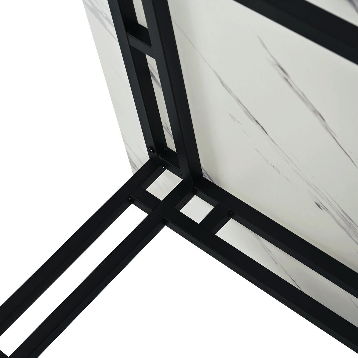 ESSTISCH Schwarz/Weiß 140/80/74 cm - Schwarz, Holz (80/140/74cm) - PANGIVO