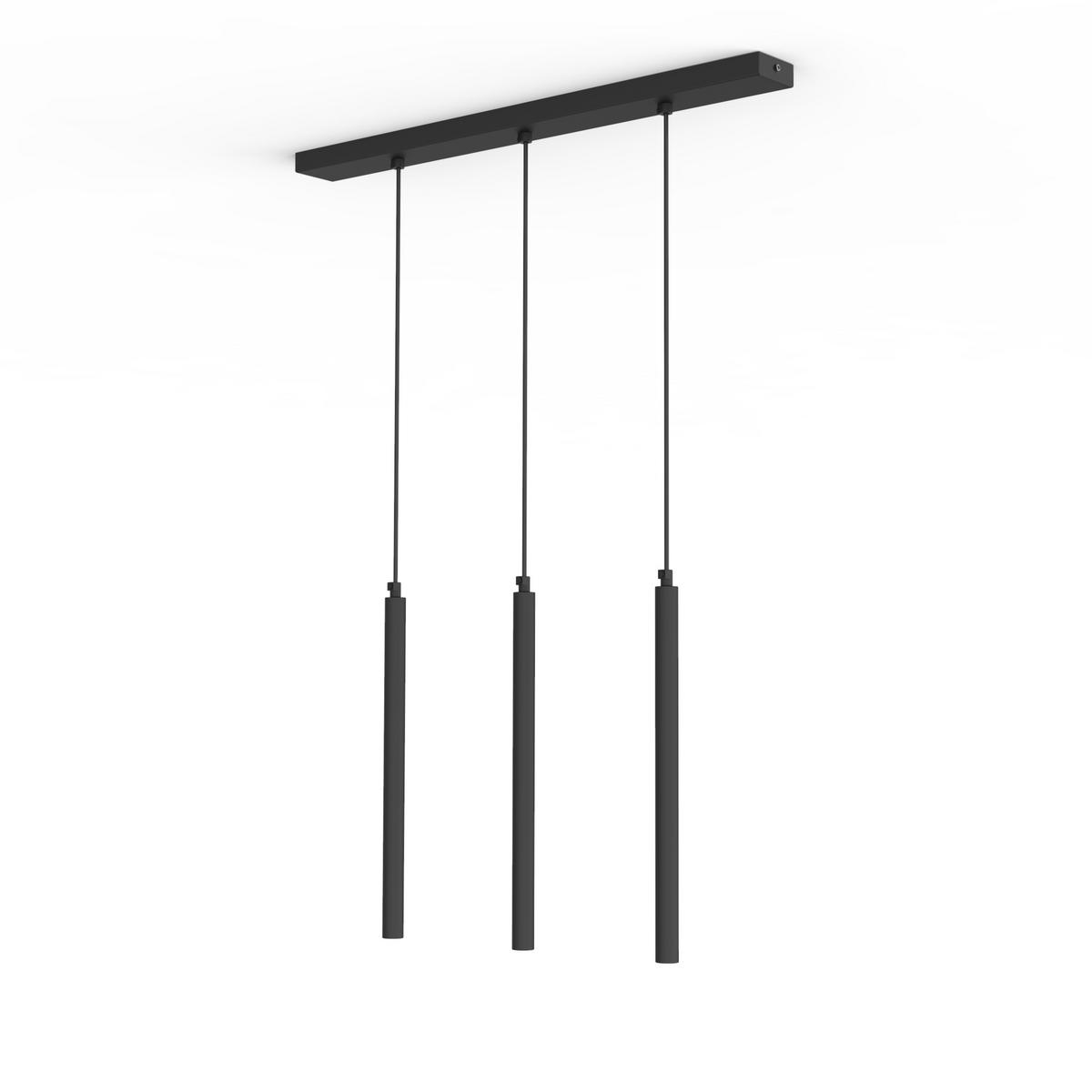 LED-HÄNGELEUCHTE - Schwarz, Metall (6/100/40cm) - Lumicom