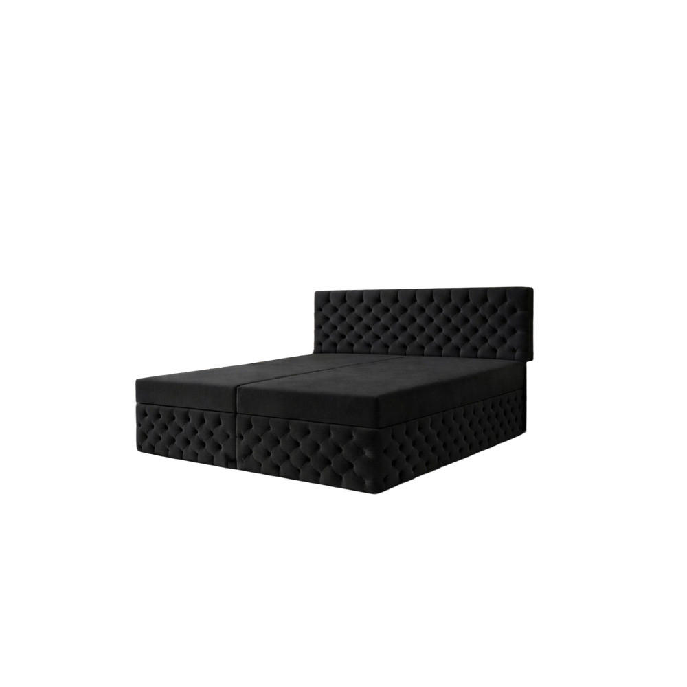 BOXBETT Figo III Schwarz 180x200 cm - Schwarz, Textil (180/200cm) - B&B Home