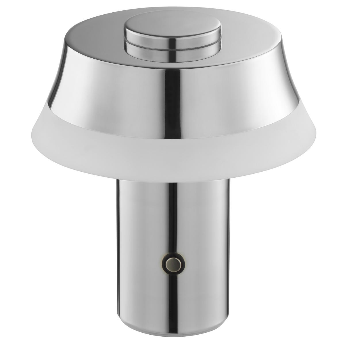 TISCHLEUCHTE Kinich Chromfarben/Weiß 15/15/16,5 cm - Multicolor, Metall (15/15/16.5cm) - Brilliant