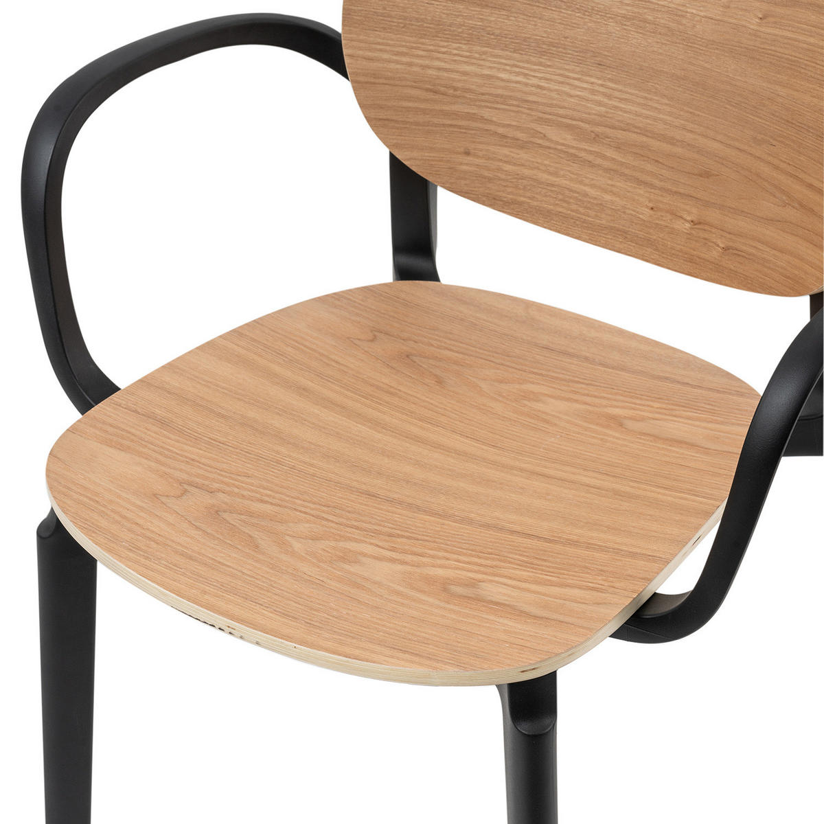 ARMLEHNENSTUHL - Polywood / Kunststoff, 2er-Set - Eichefarben, Holzwerkstoff (56/81/52cm) - home24