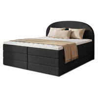 BOXSPRINGBETT Cloud Max - 160x200 -schwarz (Coral 60) - Schwarz, Holz/Holzwerkstoff (160/200cm) - Sofnet