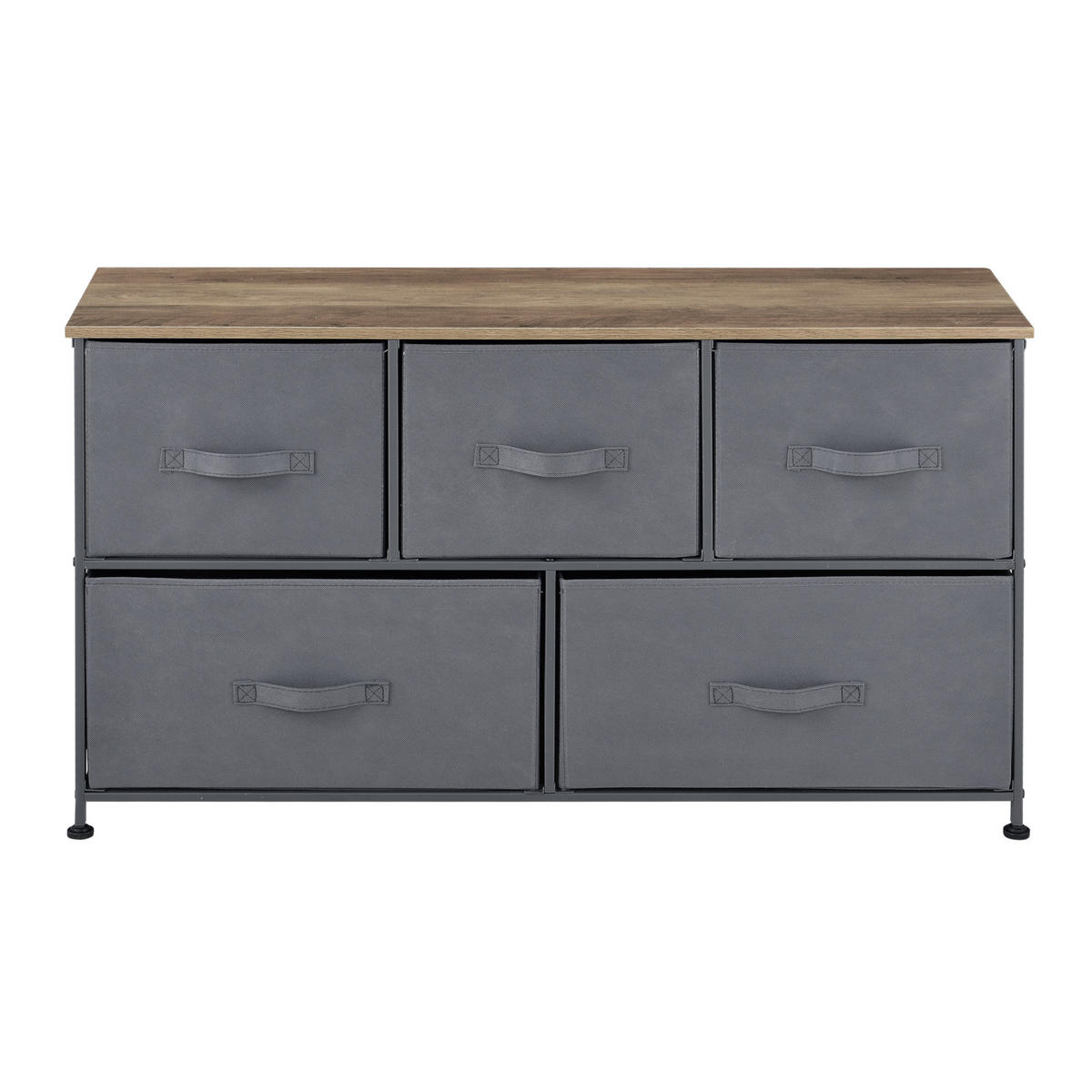 KOMMODE - Braun/Grau, Holzwerkstoff/Textil (100/55/29cm) - pro.tec
