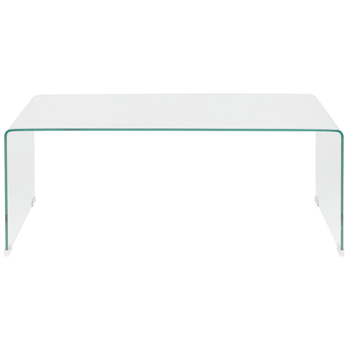COUCHTISCH Glas transparent 100/50/40 cm Kendall - Transparent, Glas (50/100/40cm) - Beliani