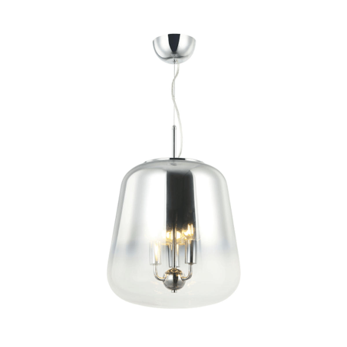 HÄNGELEUCHTE Manoli, Silber/Chrom, 50cm - Chromfarben, Glas (50/33/50cm) - KOSILUM