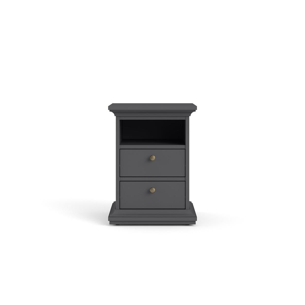 NACHTSCHRANK mattgrau - Grau, Holzwerkstoff (44/59/40cm) - ebuy24