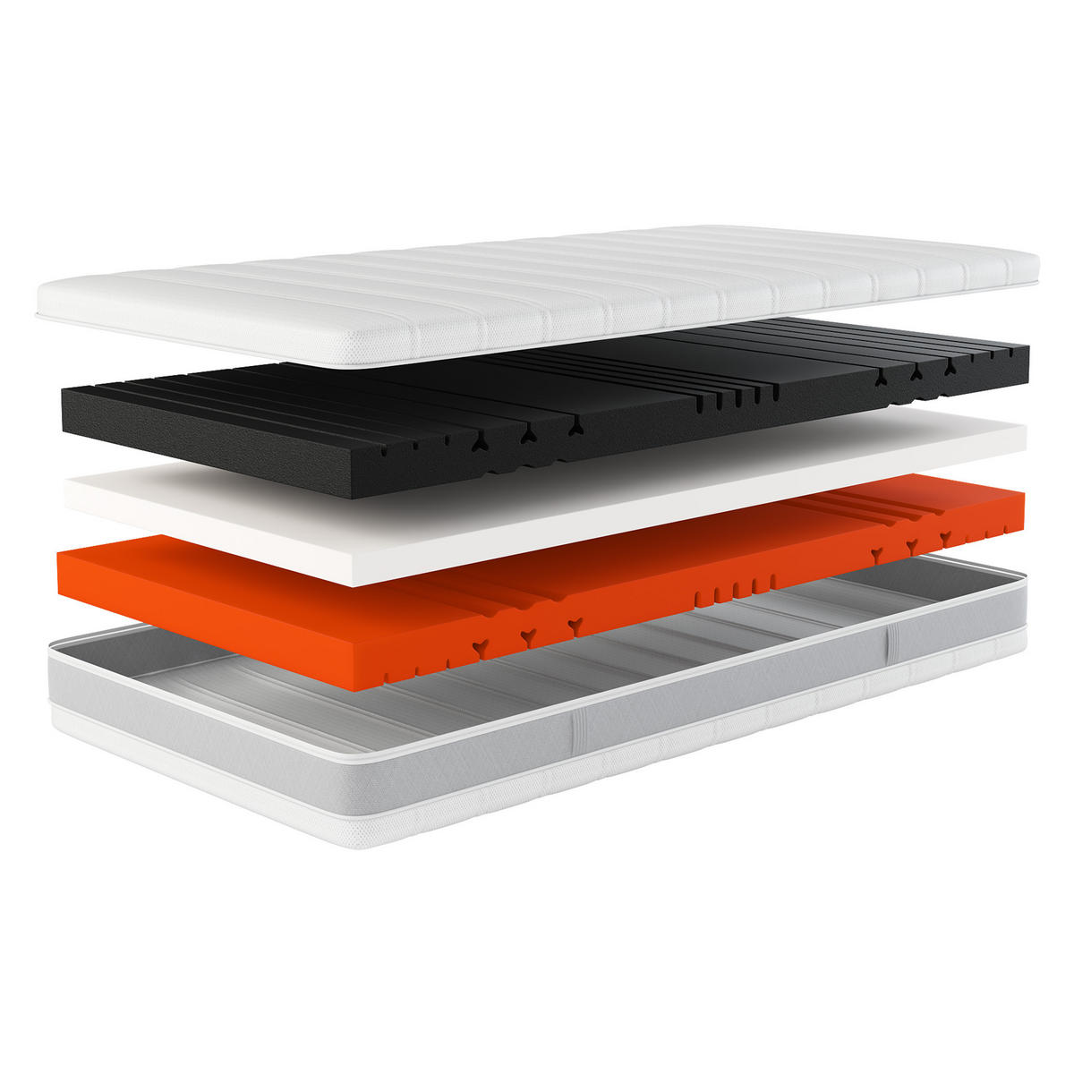 KALTSCHAUM-MATRATZE "Sleep Balance Pro", H2/H3, 80 x 200 cm, Höhe: ca. 24 cm - Weiß, Textil (80/200cm) - Hn8 Schlafsysteme