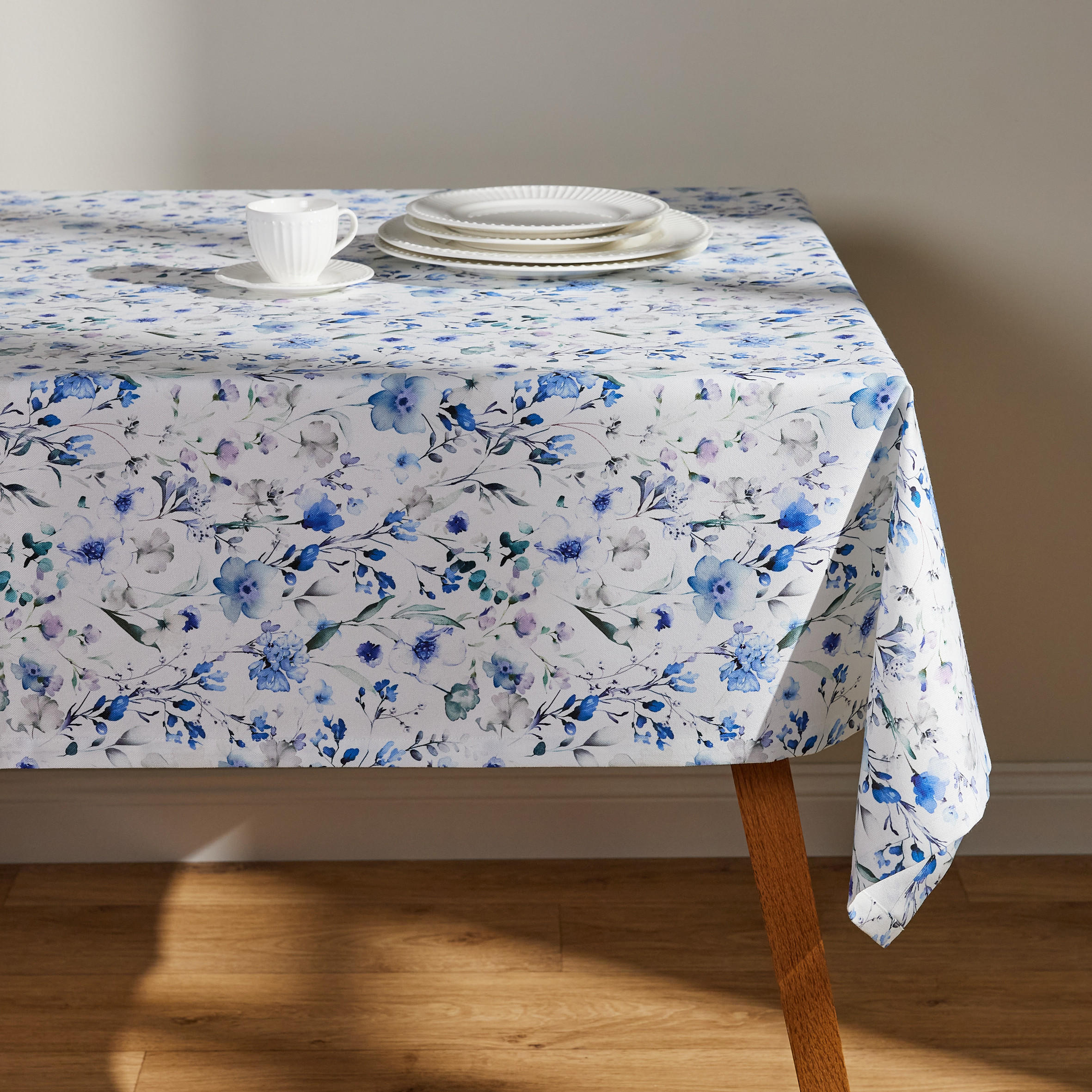 TISCHDECKE Louisano - Blau, Textil (180/130/1cm) - home&you