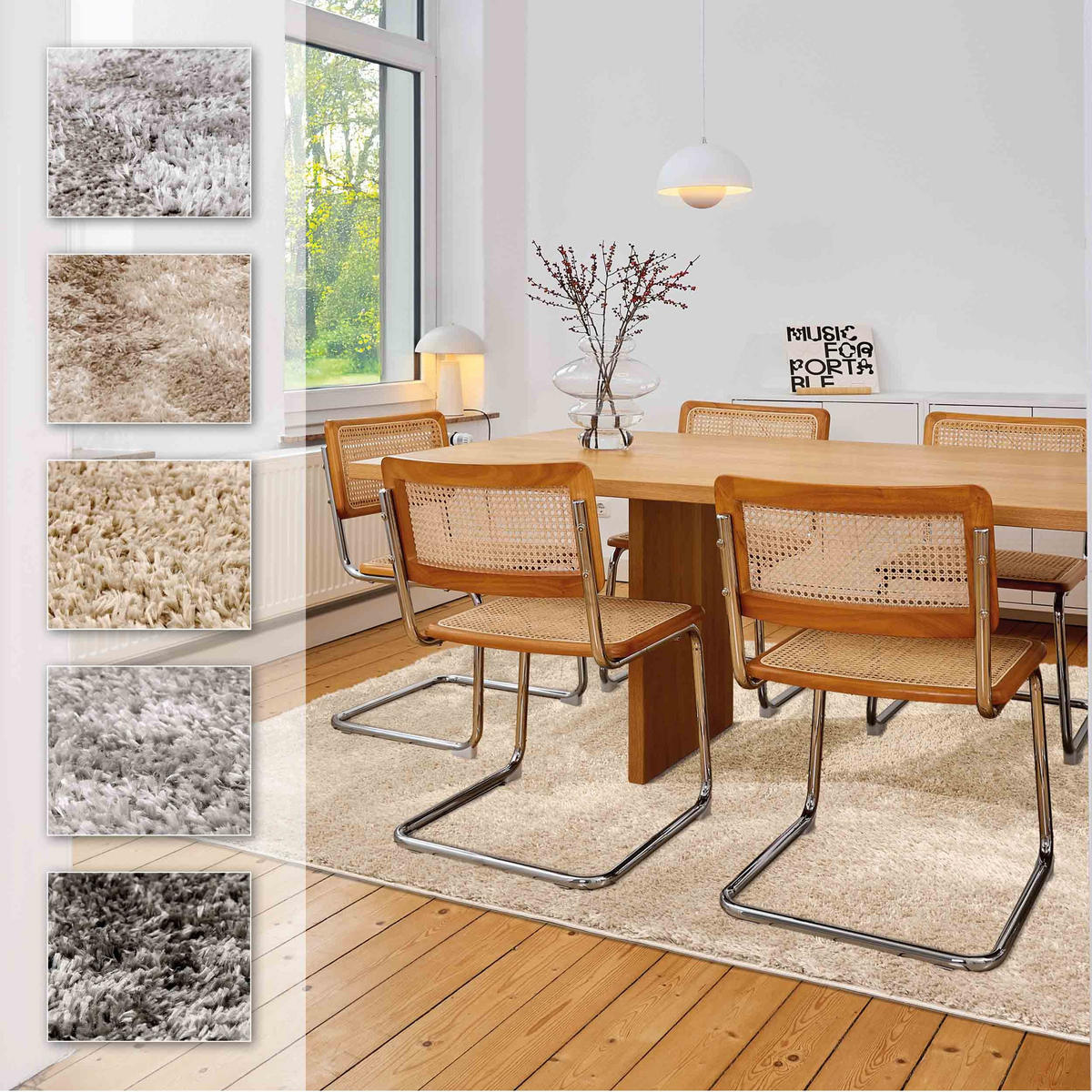 HOCHFLORTEPPICH PAULIE - Beige, Textil (120/180cm) - Astra