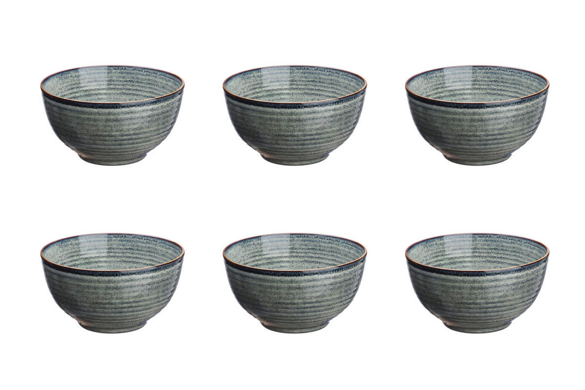 SCHALEN Zen Ø14cm - 6er-Set - Naturfarben - Grau, Keramik (14cm) - Björn