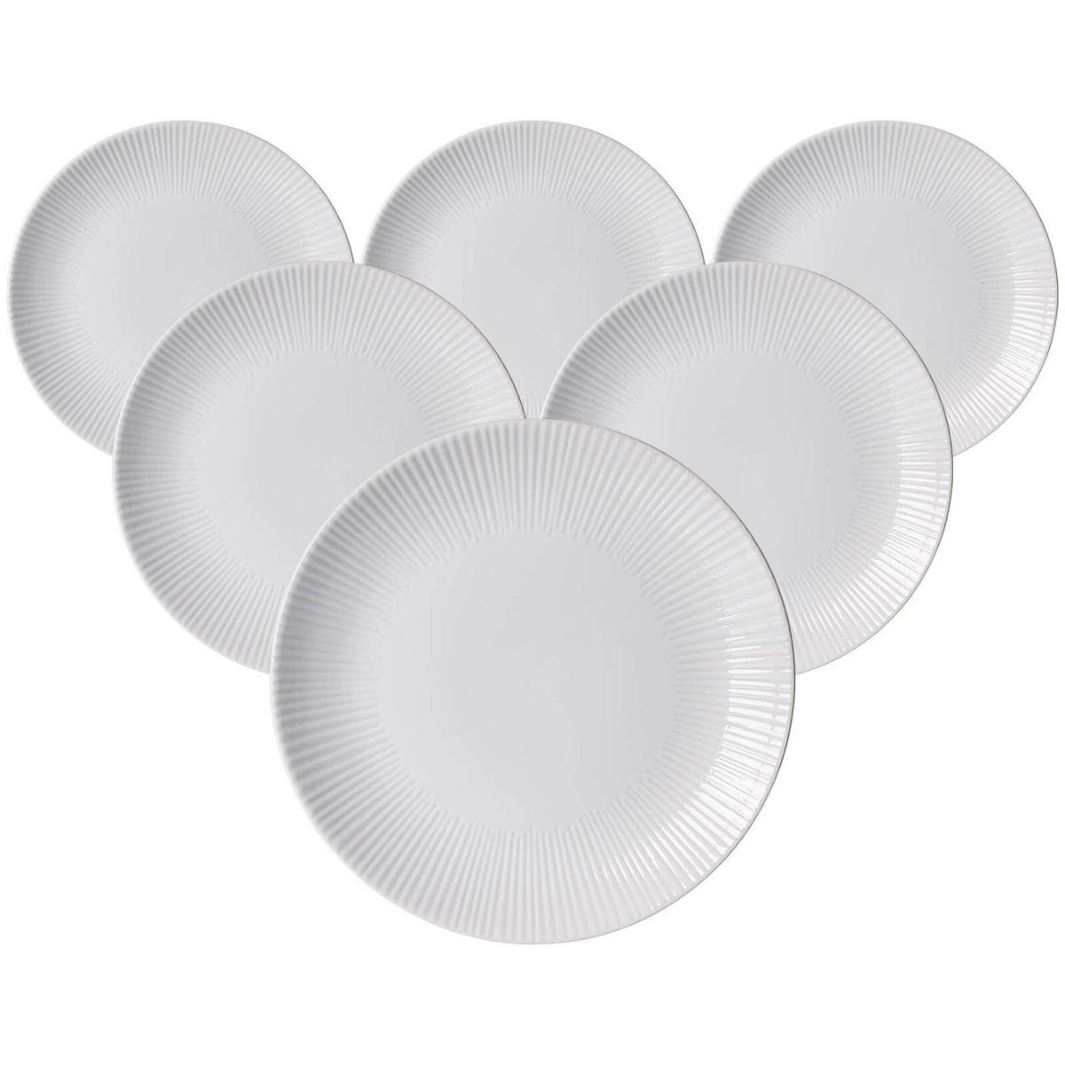 SPEISETELLER Banda Weiß ø 27 cm 6er Set - Weiß, Keramik (27cm) - Ritzenhoff Breker