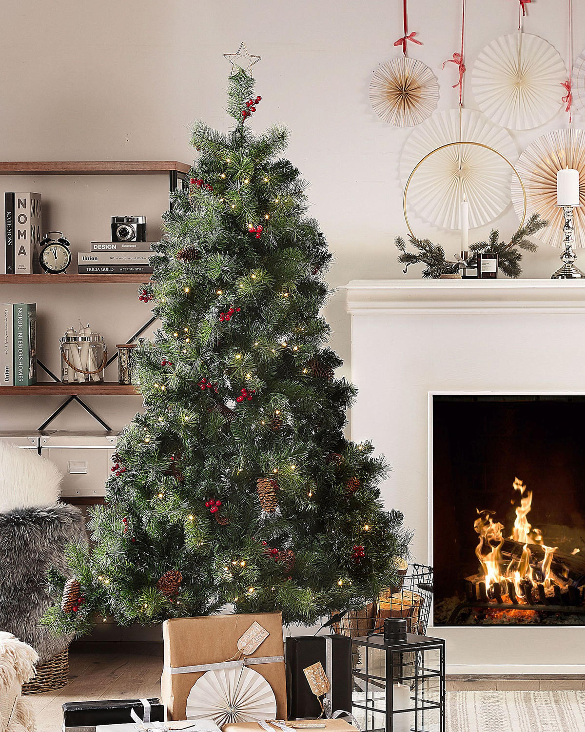 WEIHNACHTSBAUM 180 cm Grün Jacinto - Grün, Kunststoff (180cm) - Beliani