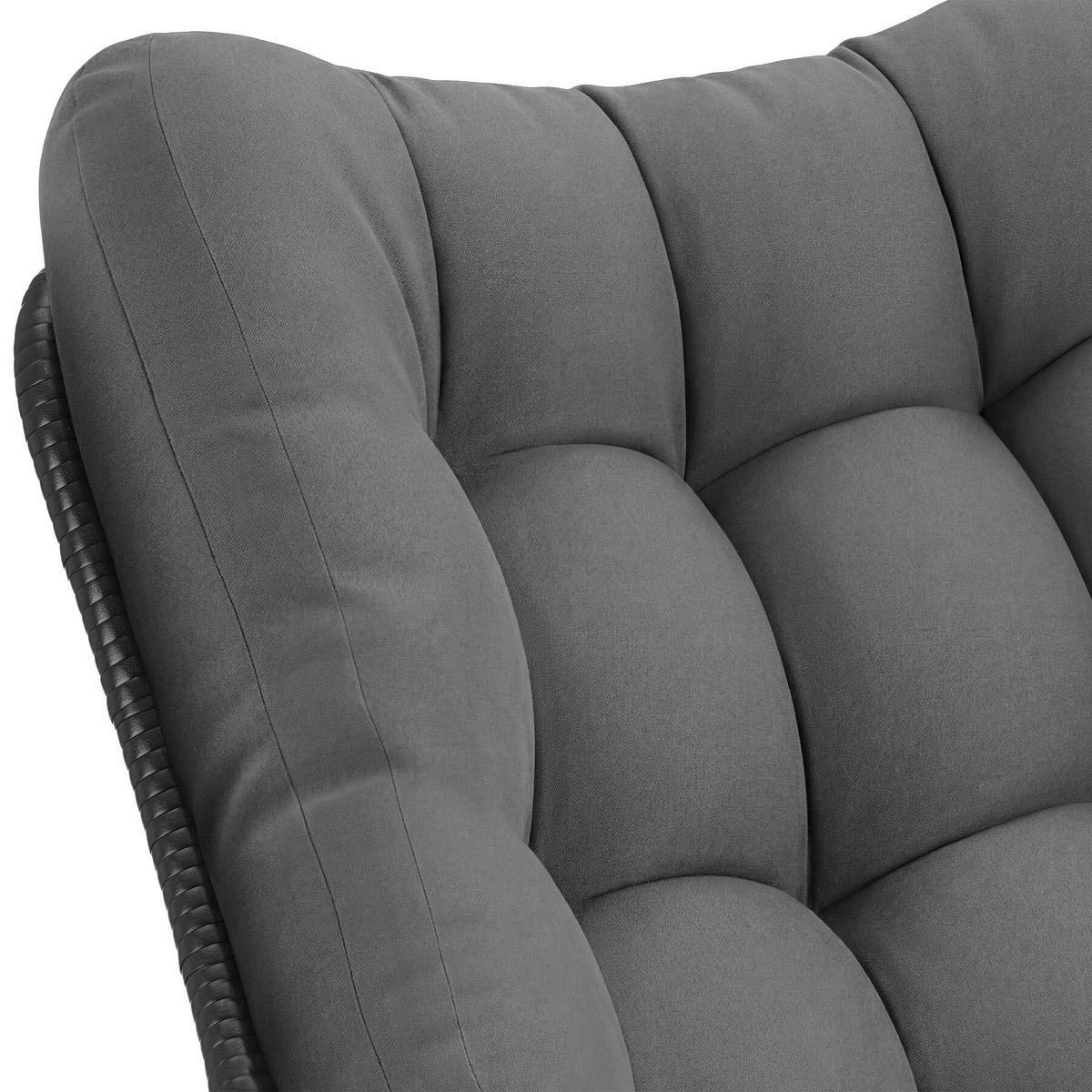 SCHAUKELSTUHL Tami, 93 x 99,5 x 89 cm, anthrazit - Anthrazit, Kunststoff (93/89/99.5cm) - tectake
