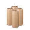STUMPENKERZEN 4er Pack "Beige", Größe Ø7cm x Höhe: 16 cm - Beige, Naturmaterialien (7/16cm) - Bestlivings