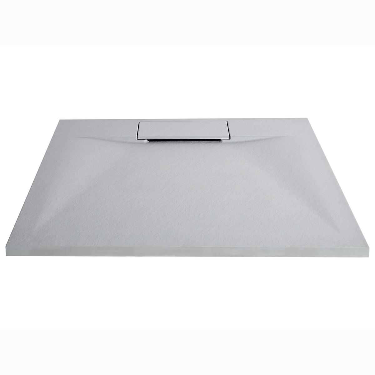 SPRCHOVÁ VANIČKA 90/90/3 cm Šedá Azzurro - šedá/tmavě šedá, plast (90/3/90cm) - Beliani