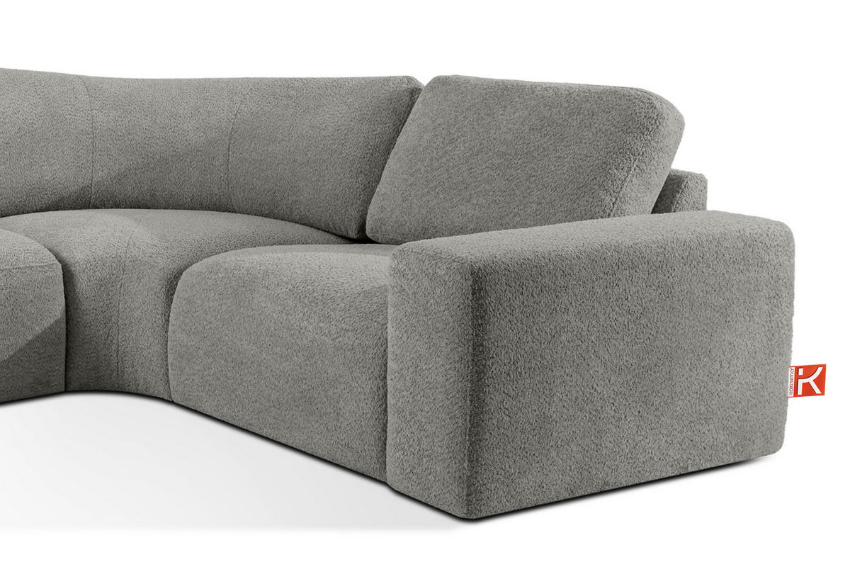 ECKSOFA LINKS ZUCCO, Dunkelaschgrau - Dunkelgrau, Holz/Holzwerkstoff (224/293cm) - KONSIMO®